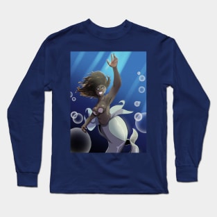 Gray Mermaid Long Sleeve T-Shirt